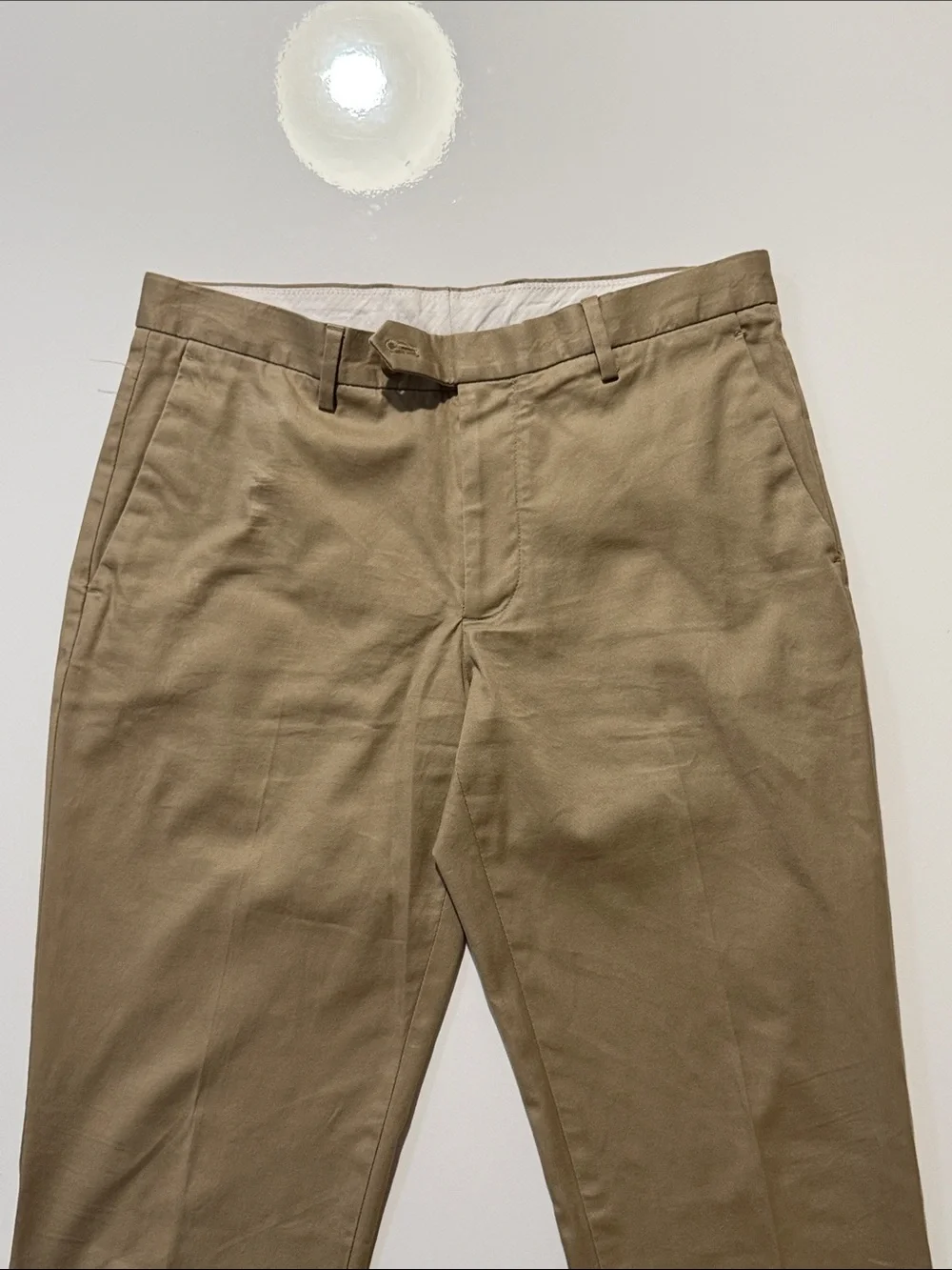 J Crew Bowery Mens Size 31x30 Faded Classic Fit Flat Front Chino Pants Beige